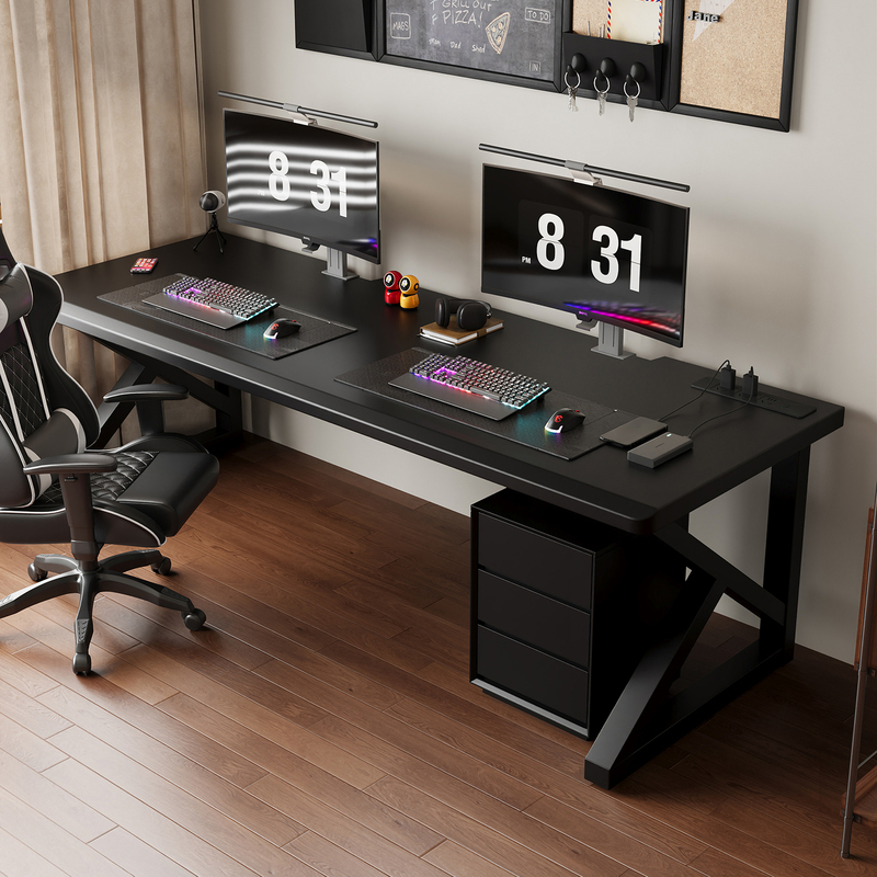 Solid Wood Large Board Double E-Sports Table Home Bedroom Desktop Computer Table Office Desk Study Large Long Desk Workbench Solid Wood Large Board Double E-Sports Table Home Bedroom Desktop Computer Table Office Desk Study Large Long Desk Workbench