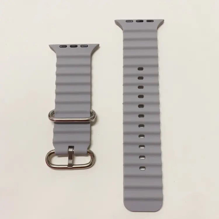 适用智能表带苹果海洋硅胶iwatch手表带运4249华强北表带替换运动|undefined
