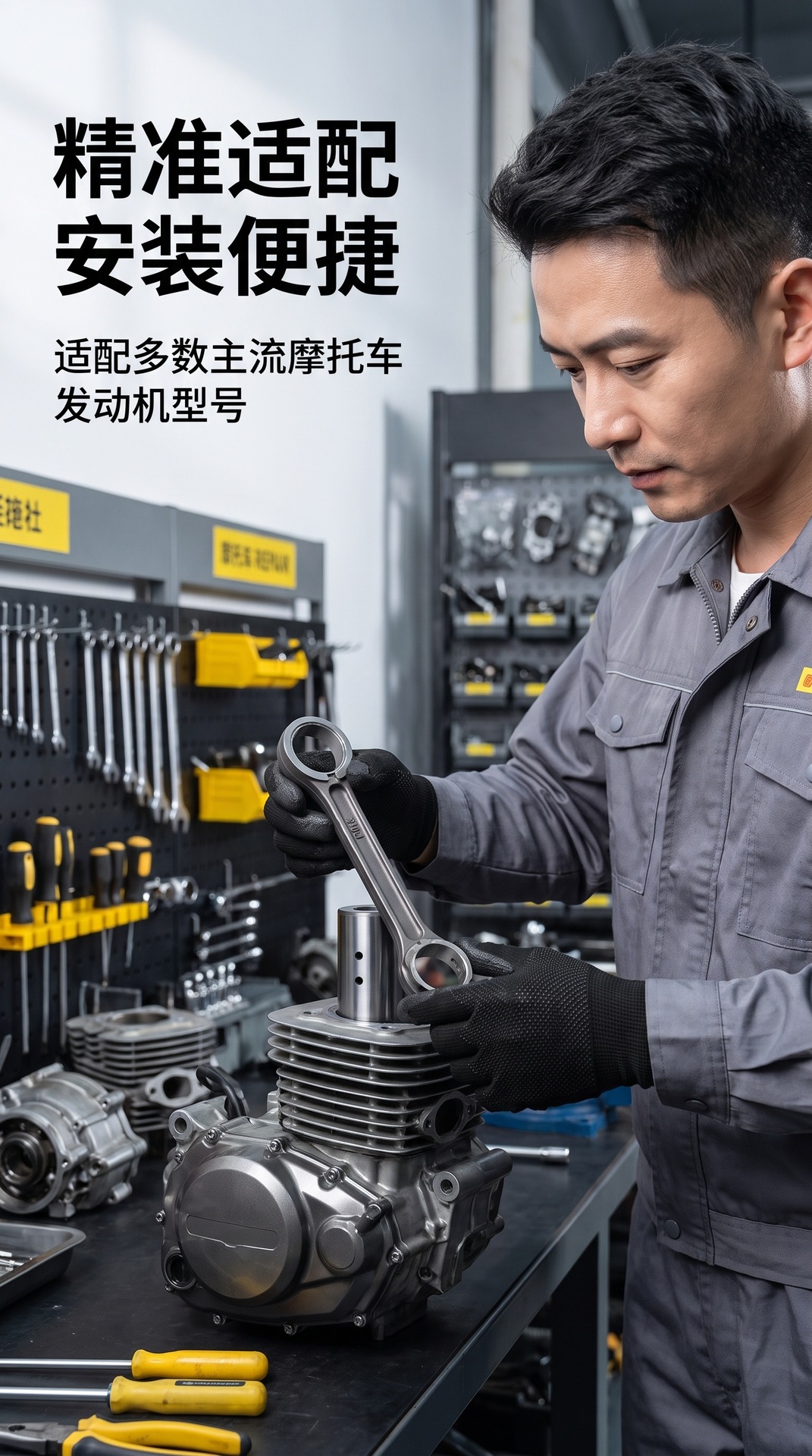 Motorcycle engine accessory connecting rod suitable for SUZUKI GN250 crankshaft connecting rod