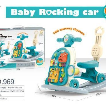 Baby Walker, Music Push Baby Learning to Walk Walker, Four-In-One Anti-O-Leg Game Toy Car