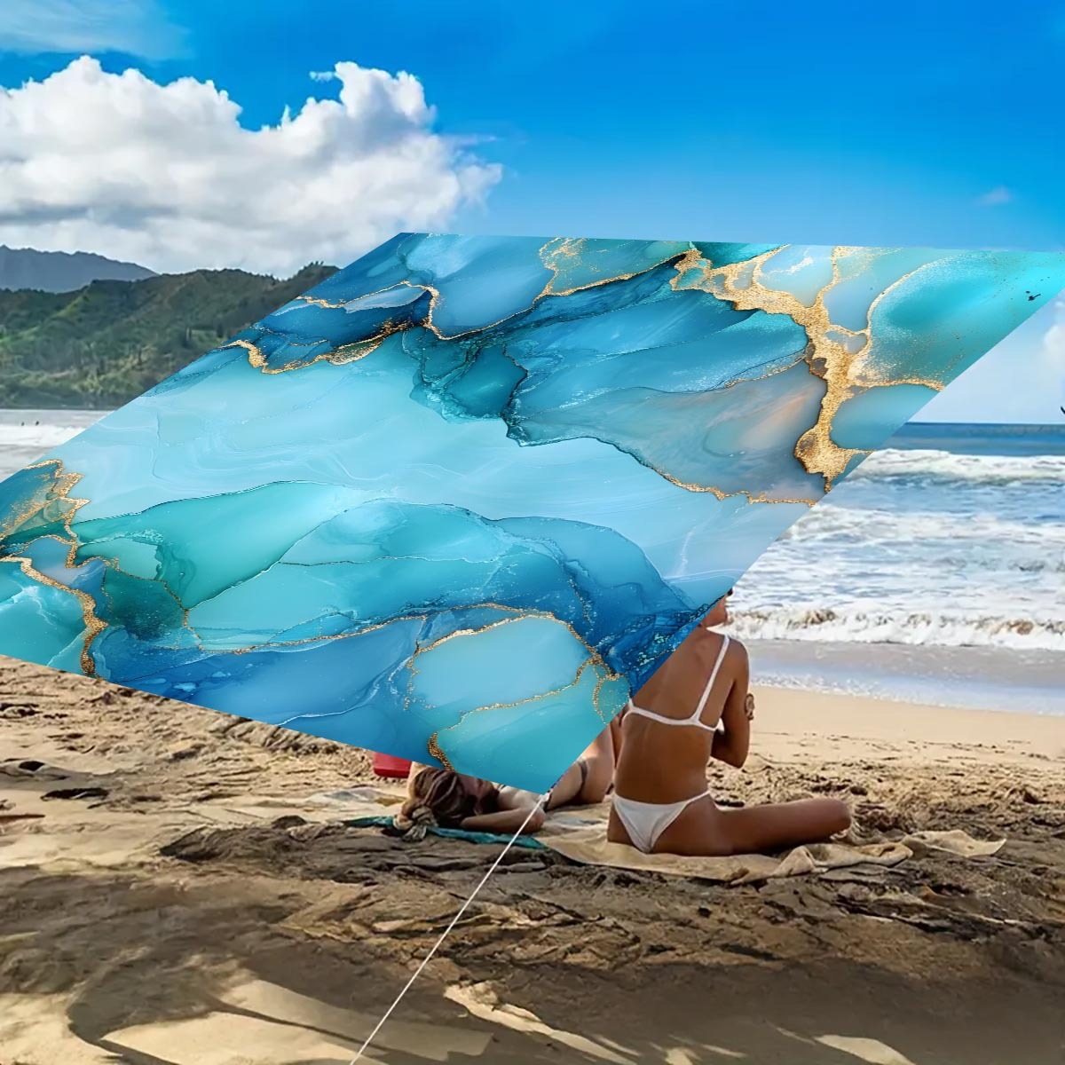 Cross-border camping sunshade tent - camping tarpaulin picnic ground cover. Portable outdoor camping tent