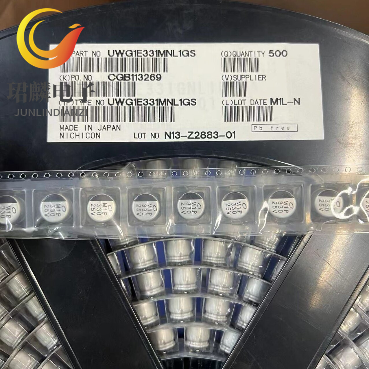 25V330UF 8X10 尼吉康铝电解电容 UWG1E331MNL1GS 原装现货可直拍