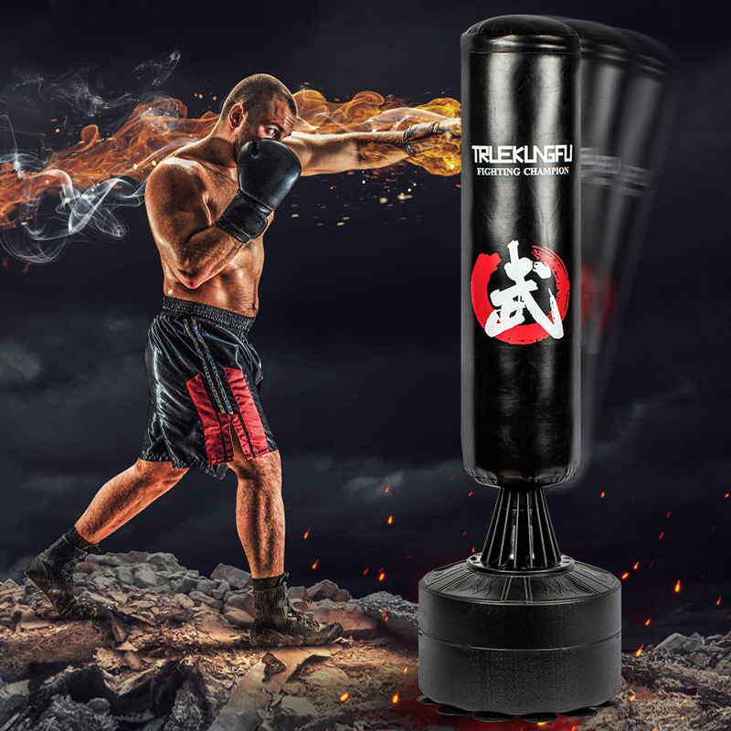 Household Boxing Sandbag Vertical Sand Injection Bucket Adult Children Taekwondo Fitness Training Equipment Boxing Column