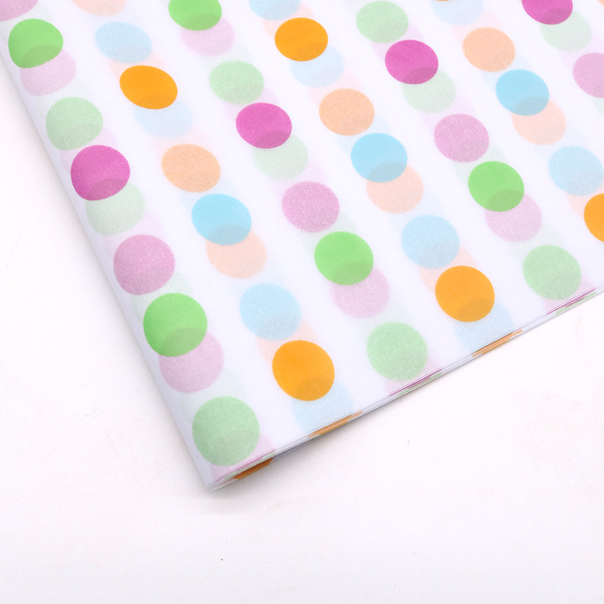 Puntos de color de cuatro colores y cara sonriente papel de pera papel de regalo de flores 20 piezas papel de copia floral