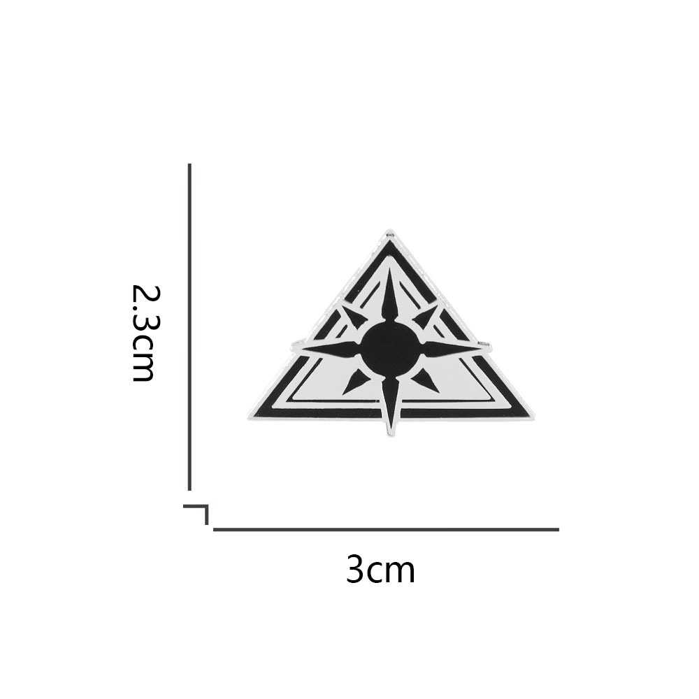 Blue Archive Abadoss School Emblem Metal Brooch Student Id Pattern Enamel Pin Accessories Triangular Badge