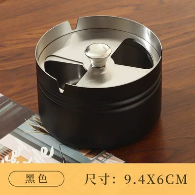 to Prevent Ash from Flying, Rotating Lid, Car ashtray - commercial-and-household-models-black