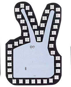 Luz de dedo del coche transfronteriza Luz de gesto luz de advertencia multifunción del coche luz trasera anticolisión Luz De Palma interactiva