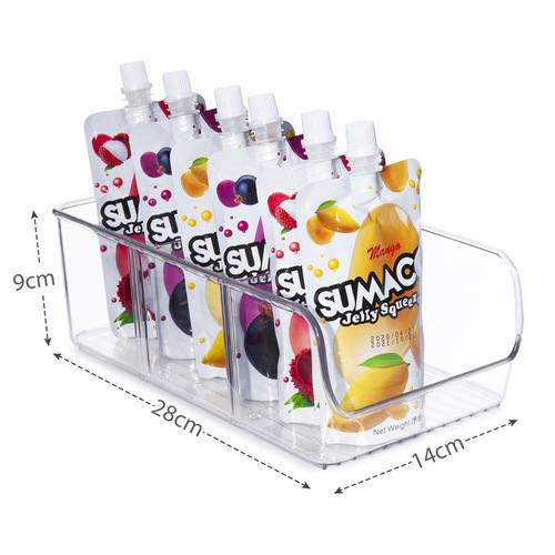 Cross-border best-selling refrigerator storage box, compartment storage box, kitchen organization, transparent stackable tea bag storage box