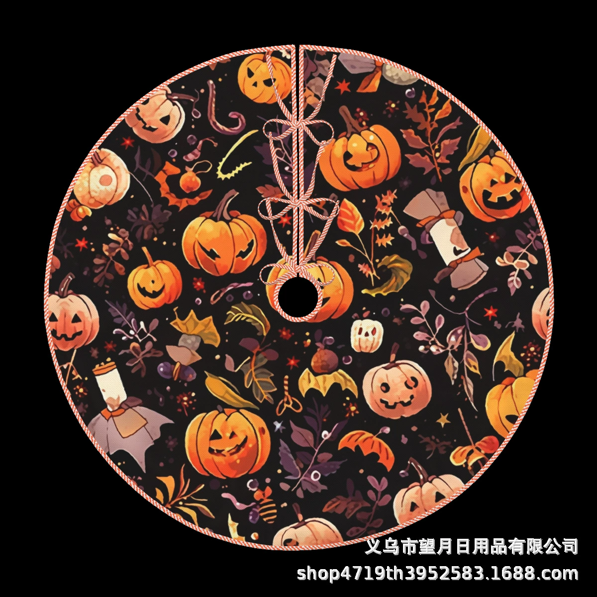 Кроссбордная сеkс Halloween елочная юбка новая фланелевая линя рождественские украшения тыква призрак летучая мышь черная кошка ведьма