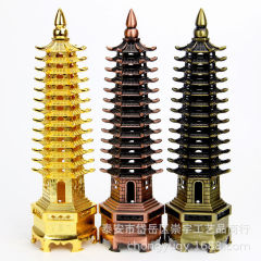Wenchang Tower Ornaments Nine-Layer Thirteen-Layer Copper Alloy Wenchang Tower Ornaments Wenchang Small Large Student Desk Ornaments