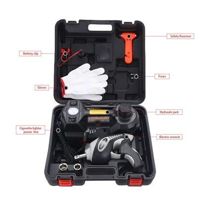 New Model 12V Electric Hydraulic 0kg Ton Rescue Tool Inflatable Pump Set Electric 0kg Ton Set for Cars
