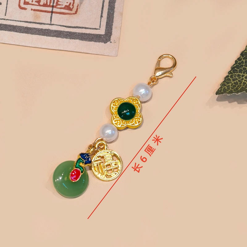 国民スタイル合金竹フレッシュピンクフラワーペンダント中国ベルペンダント古代スタイルチャイナ韓服衣類アクセサリー