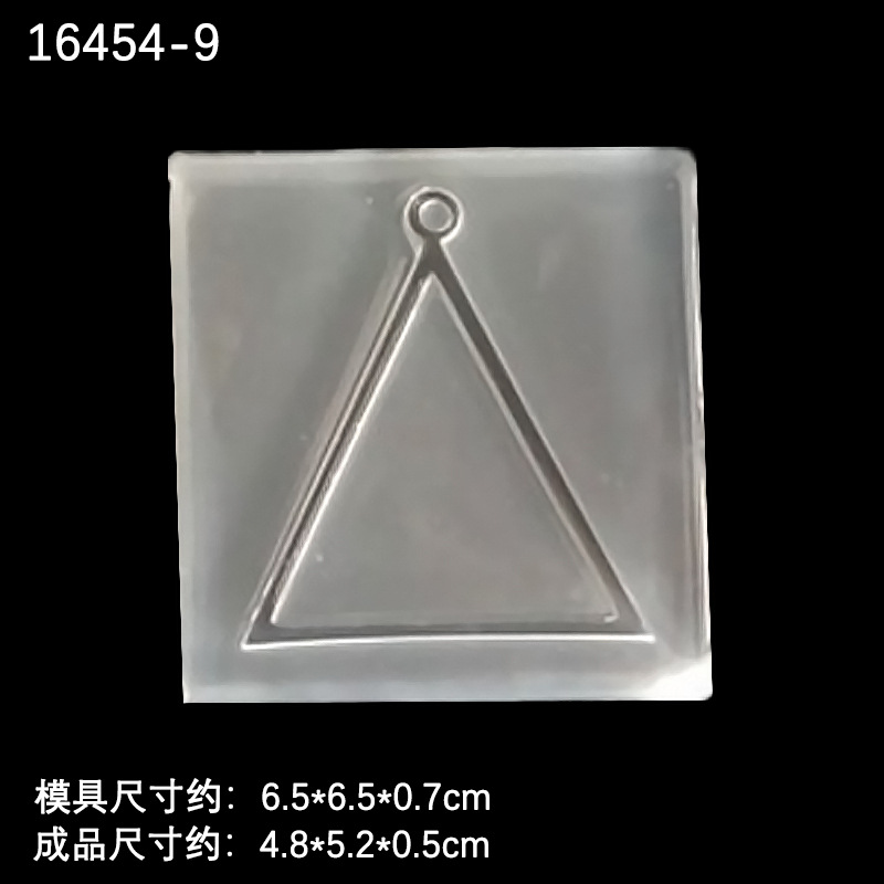 Espejo cristal epoxi 10 Marco molde de silicona Marco de acrílico Flip molde DIY joyería colgante molde decorativo