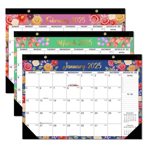 Cross-border best-selling Amazon 2024-2025 wall-mounted calendar desktop desk calendar 18-month English calendar