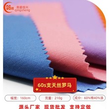 60s支天丝罗马布锦棉弹力针织汗布连衣裙面料工厂黑白印花服装