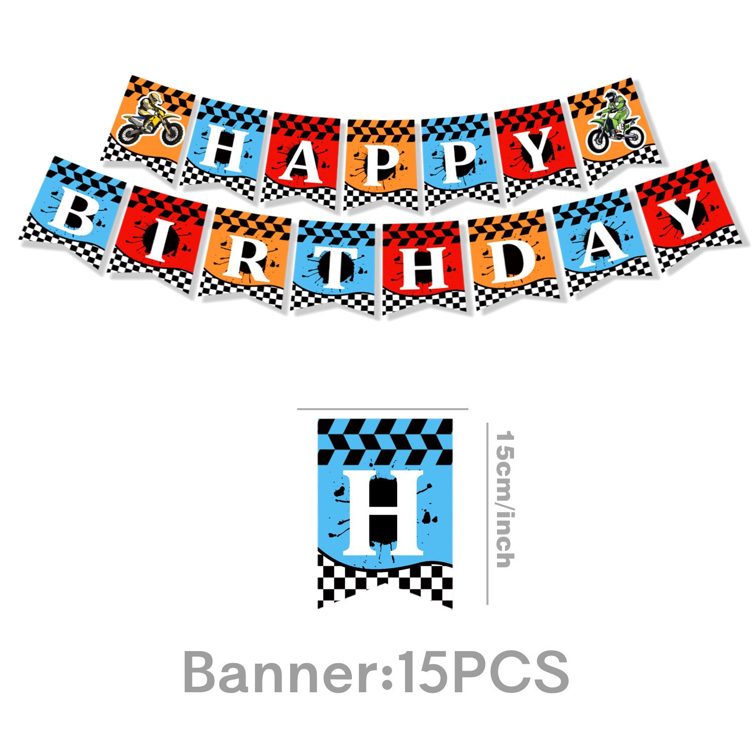 오토바이 풀 플래그-15PCS
