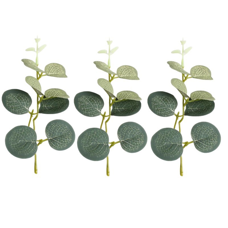 仿真尤加利金钱草仿假树叶植物diy配件装饰亚马逊花盒叶装饰批发.