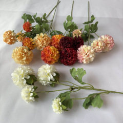 球菊シミュレーション花小売シングルホームウェディング装飾道具結婚式装飾造花ドライフラワー