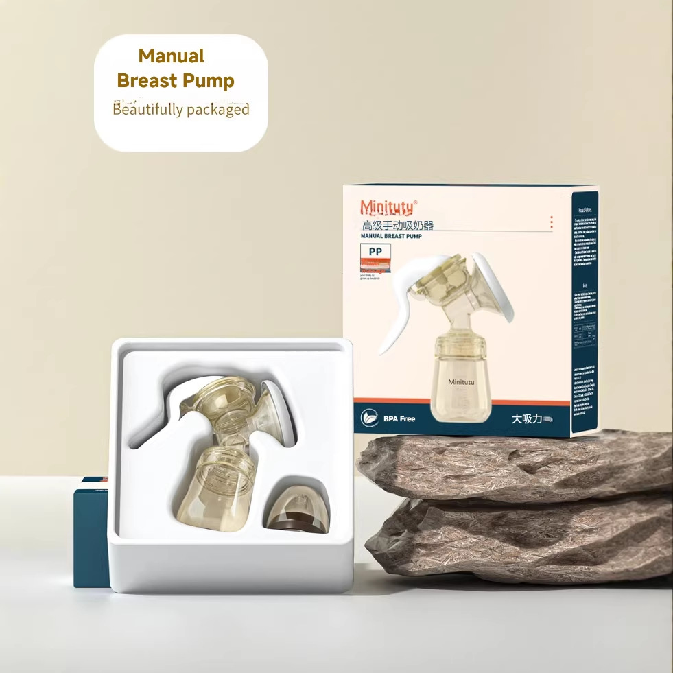 Minitutu new nano antibacterial breast pump manual milk collector painless breast massage manual suction