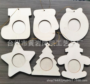 New Christmas Wooden Hand-Painted Dly Cut Out Christmas Ornaments Photo Album Christmas Decoration Pendant Wholesale