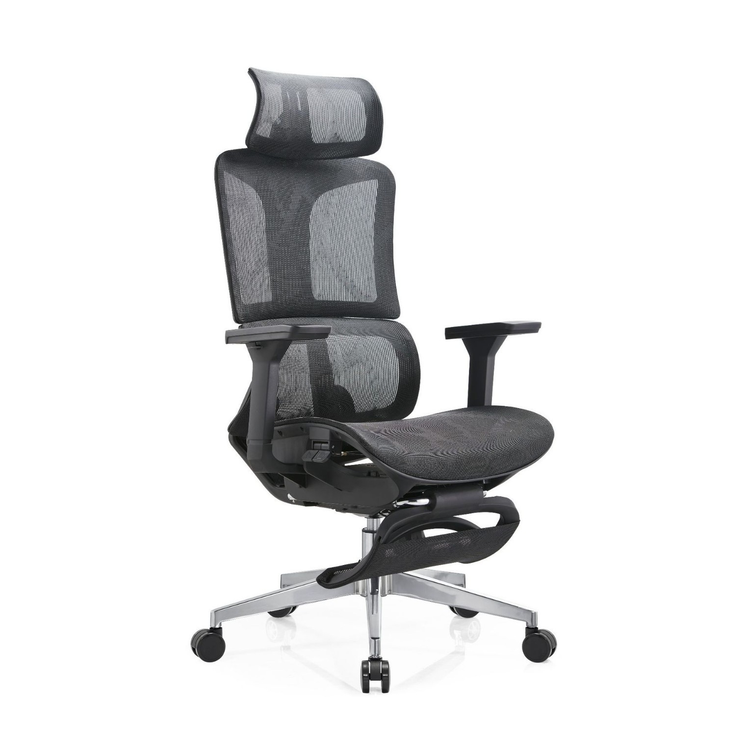 017-44-J0011 * Negro (red perforada + pasamanos 3D + chasis deslizante controlado por cable + pie chapado) 73 * 40 * 64 * 18K