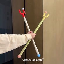 ✅多巴胺晾衣杆可伸缩撑衣杆创意多功能撑衣架家用挑衣头宿舍衣撑