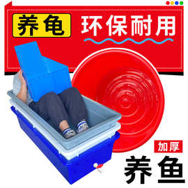 大号水产养殖养鱼牛筋箱家用塑料水箱长方形加厚龟箱水族箱泡澡盆