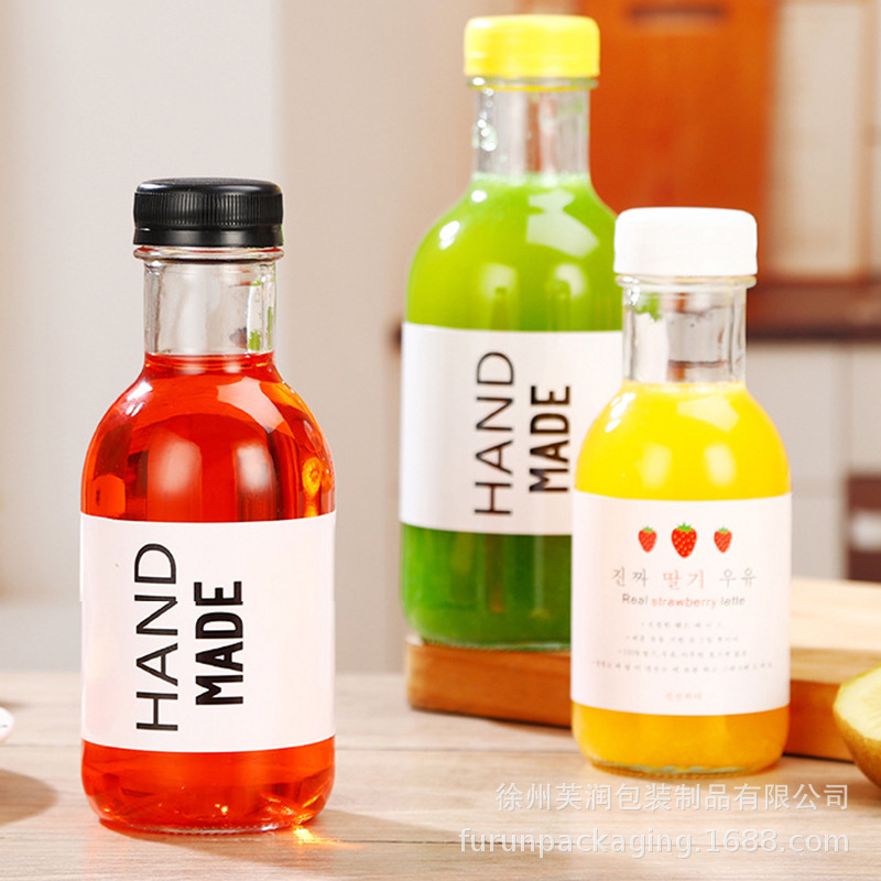厂家批发饮料玻璃瓶番茄酱包装瓶厨房酱油醋瓶沙拉酱瓶带盖多规格