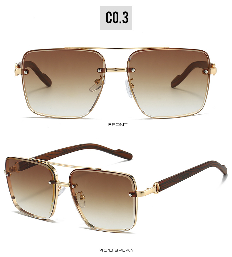 54g Weight Full Frame Glasses Structure Sunglasses Classification PC, UV400 Protection Lens Material Square Glasses Style Outdoor, Beach, Street Occasion Geometric Pattern Unisex Gender Vintage Style, Classic Style Style Vintage Style Classic Style Geometric PC UV400 Protection Square Full Frame Women's Sunglasses 2