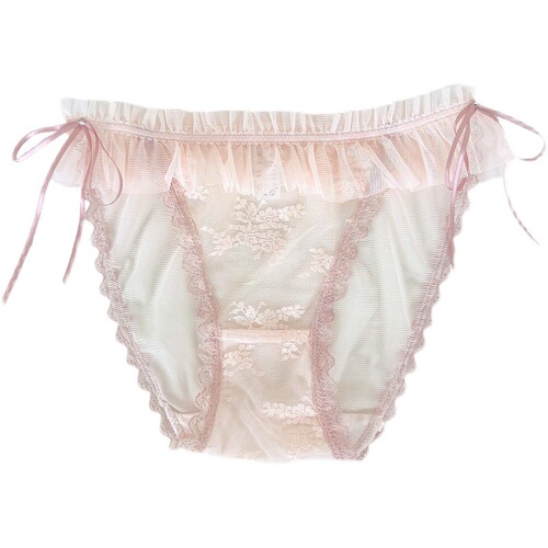 Lace Panties Women's Seamless Pure Cotton Transparent Breathable Sexy Hot Netting Pure Desire Japanese Girl Triangle Pants 