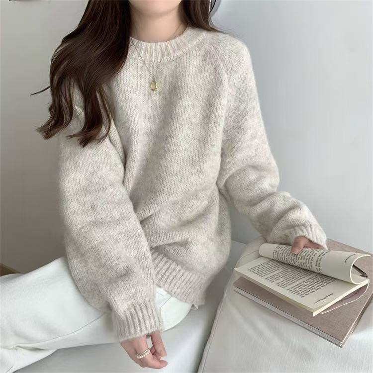 Pull oversize à épaules tombantes et empiècements color-block_voghion.com