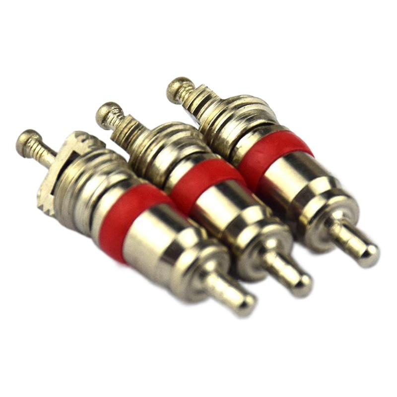 Automobile motorcycle bicycle tire American valve core zinc alloy material red vacuum tire inflatable needle plate