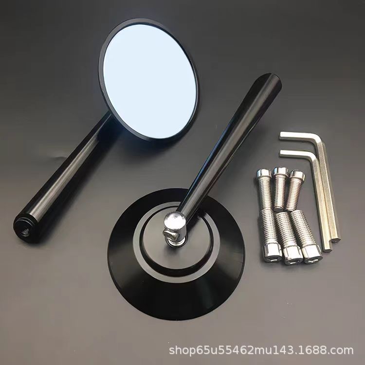 Motorcycle Rearview Mirror Modified Reversing Mirror Retro Rearview Mirror Round Cnc Straight Rod Reversing Mirror Universal Reflector