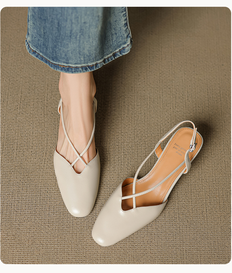 Sandal cao gót nữ mũi kín quai chéo buộc dây phong cách Hàn Quốc — đen chi tiết 8
