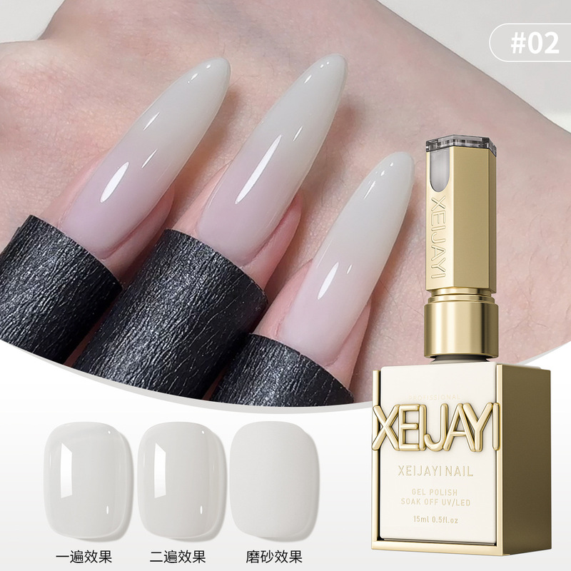 2025 new Joker ice through nude cream white Milky White nail polish nail shop special phototherapy glue wholesale