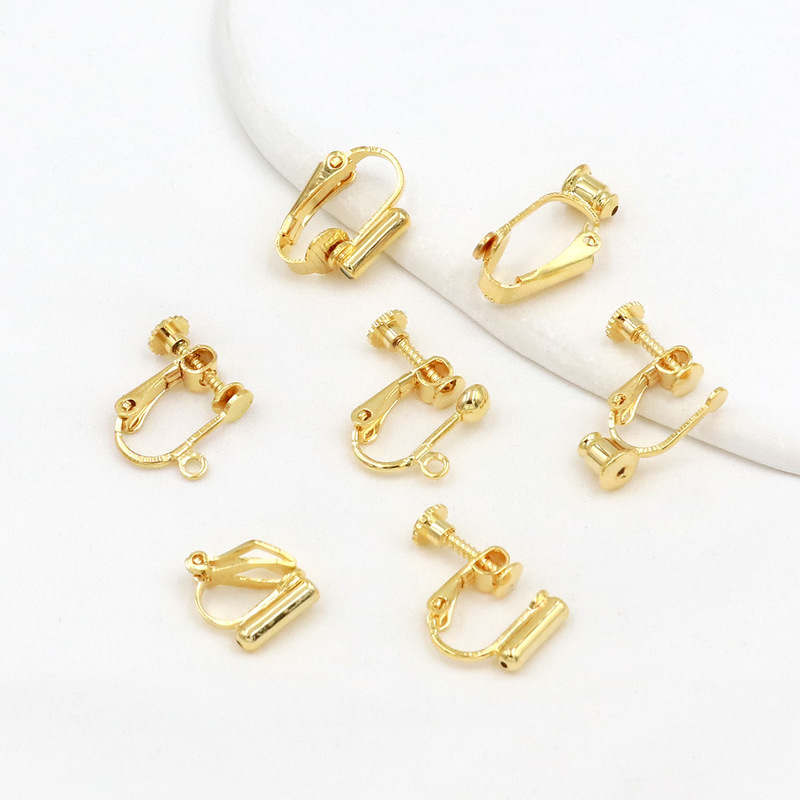 Hanging-Plated 18K Real Gold Color-Preserving Ear Clip Converter, No Need to Cut Ear Needles, Screws, Painless U-Shaped Ear Clip A29 Hanging-Plated 18K Real Gold Color-Preserving Ear Clip Converter, No Need to Cut Ear Needles, Screws, Painless U-Shaped Ear Clip A29