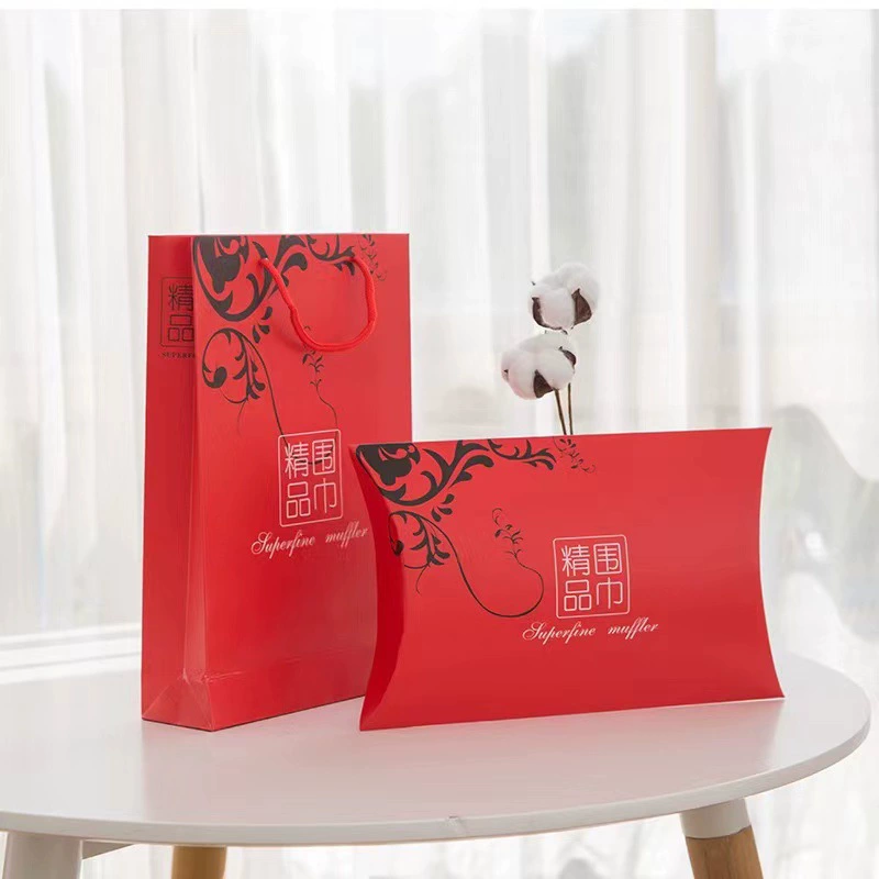 Шарф Упаковочная коробка оптом Бутик шарф складной подарок красная коробка в наличии для продажи