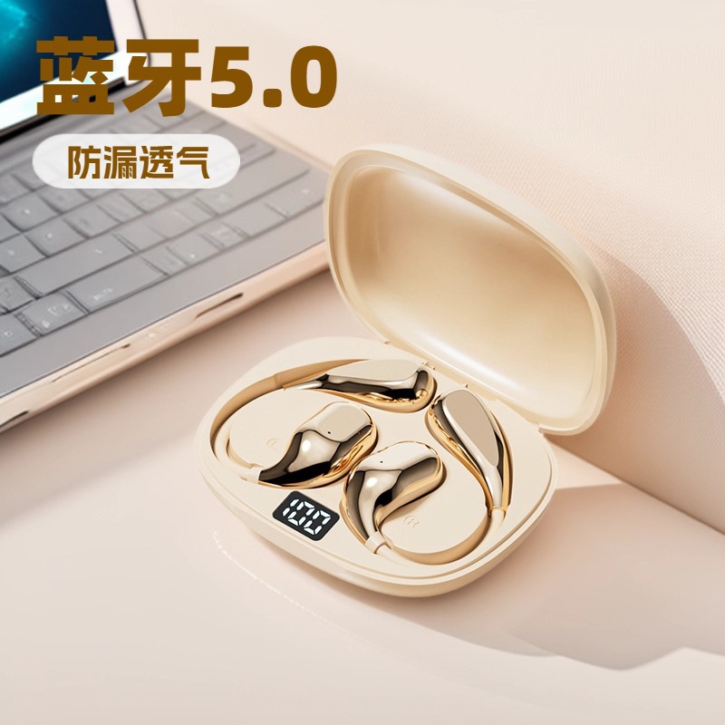 New Bluetooth Headset Hanging Ear Bone Conduction Wireless Non-In-Ear Men's and Women's Running Sports Special Berlin Sound 2025