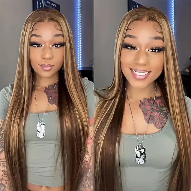 Amazon cross-border foreign trade Europe and the United States before lace straight hair wig Africa hot split straight hair wig headgear Amazon cross-border foreign trade Europe and the United States before lace straight hair wig Africa hot split straight hair wig headgear