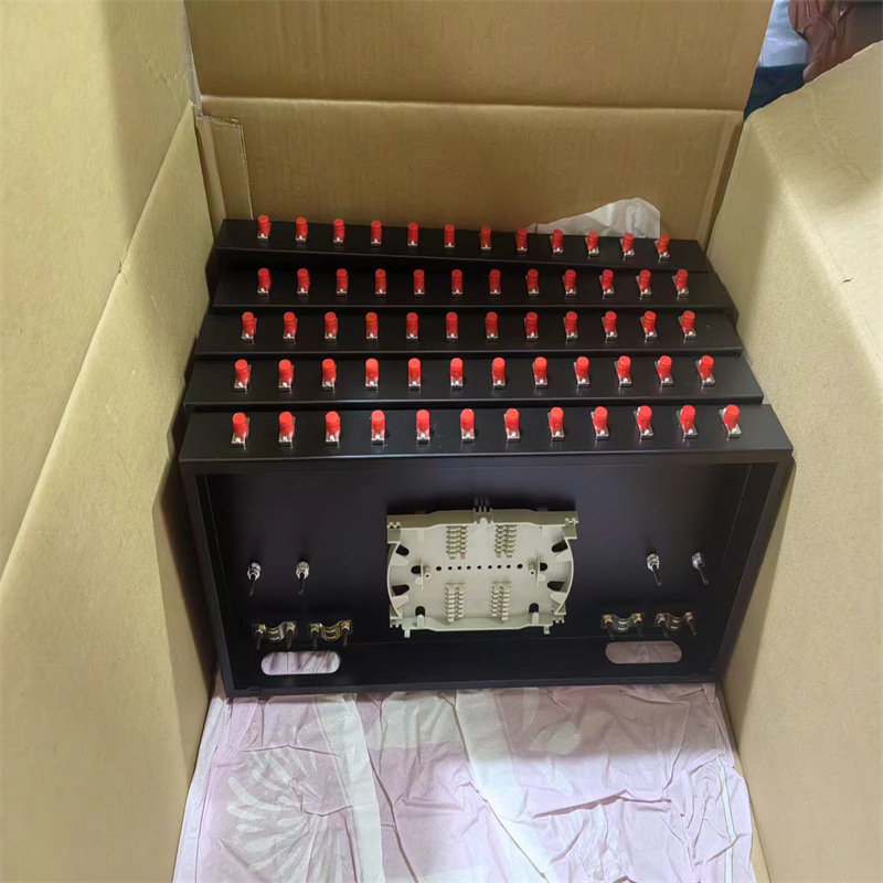 1U tipo rack 12 puertos 24 puertos LC-UPC monomodo 24 núcleos 48 núcleo cable óptico caja de terminales caja de fibra óptica marco de distribución