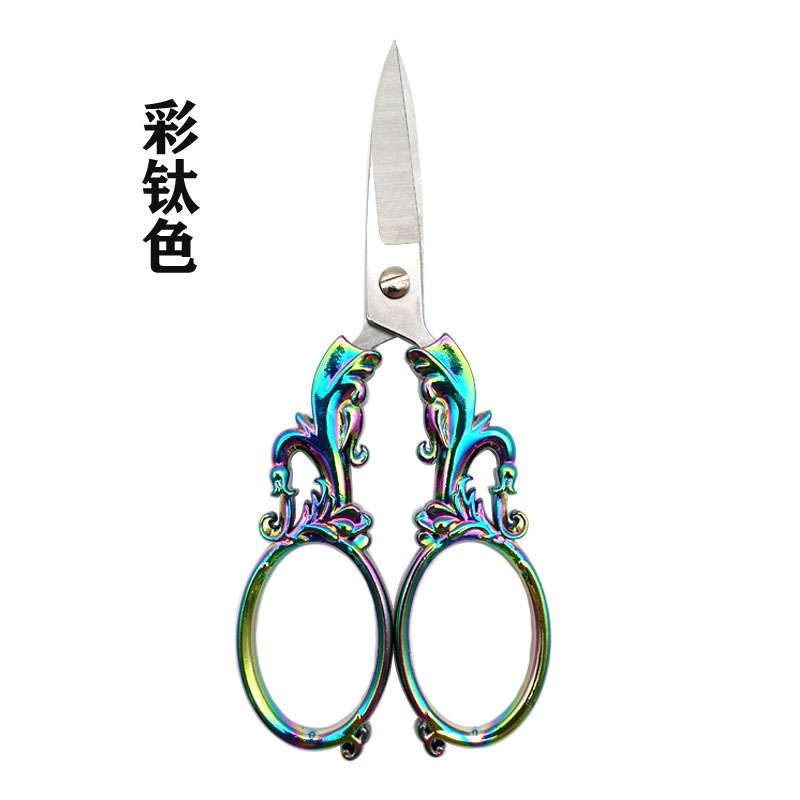 Tijeras pequeñas de acero inoxidable, tijeras retro, tijeras de ciruela, tijeras de cejas, tijeras de coser, tijeras de bordado, tijeras de punto de cruz, comercio electrónico transfronterizo