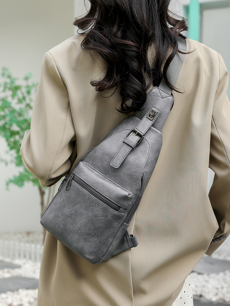 PU bag chest bag crossbody women's bag women's shoulder bag men's waist bag_voghion.com