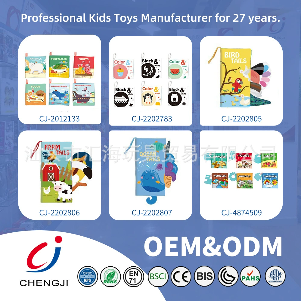 Cloth book, three dimensional toy, Amazon, can't tear, early education, wholesale