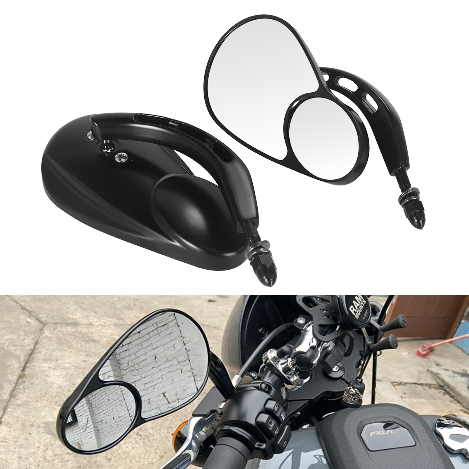 Suitable for Harley Xl883 1200 X48 Street Glide Road King Softail Dyna Rearview Mirror Cvo