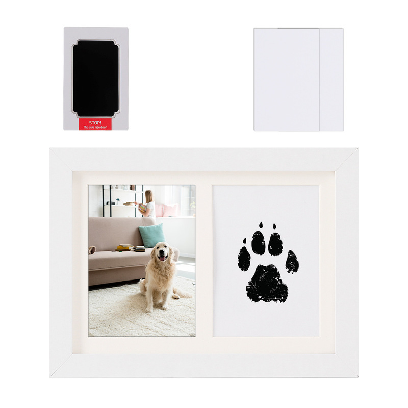 Cross-Border Pet Memorial Photo Frame Display Stand for Dog and Cat Paw Prints DIY Gift No-Wash Ink Pad Handprint Picture Frame Cross-Border Pet Memorial Photo Frame Display Stand for Dog and Cat Paw Prints DIY Gift No-Wash Ink Pad Handprint Picture Frame