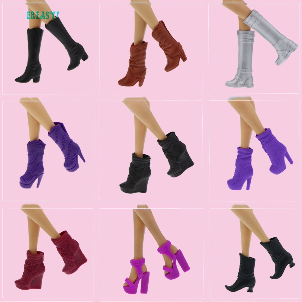 10 Pairs of Environmentally Friendly Shoes 30cm 11.5inch Barbie Doll Toy Shoes Dress-Up Princess Doll Shoes Wholesale Toys