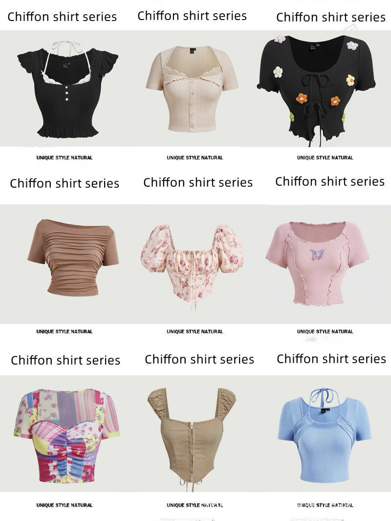 Chiffon shirt series 2023 Hot girl chiff...