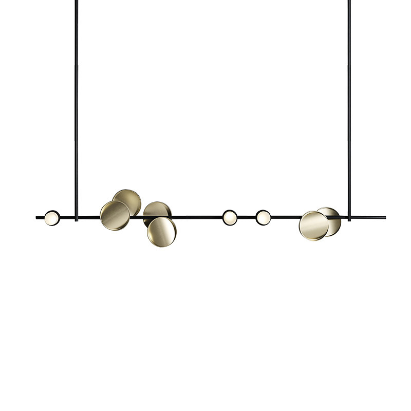 Art Restaurante diseñador creativo estilo nórdico largo estilo moderno minimalista lámpara lámpara candelabro diseño led sala de comedor