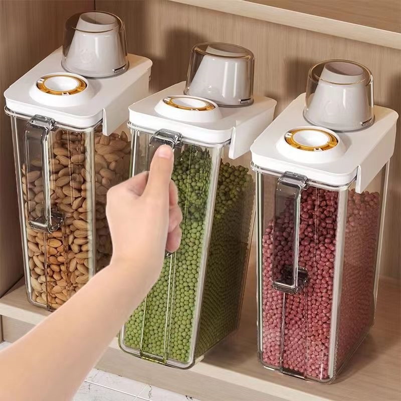 New Sealed Jar Large Capacity Insect-Proof and Moisture-Proof Grain Jar Kitchen Storage Jar Coarse Grain Plastic Storage Jar