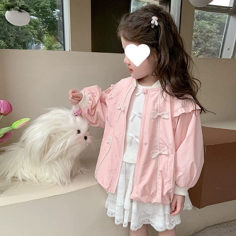 Детская весенняя куртка для девочек 2025, новая модная стильная весенняя куртка для маленьких девочек, ранняя весна, топ-тренч